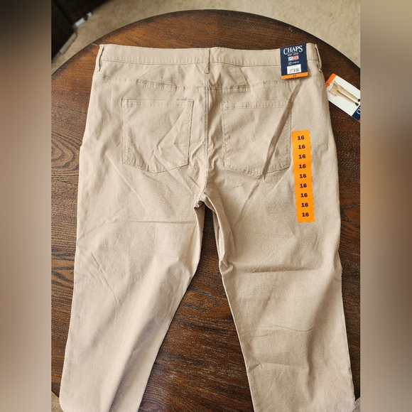 NWT Chaps Women's Stretch Trouser size 16 in Tan - Picture 5 of 5